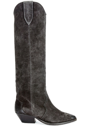Isabel Marant Denvee Suede Boot in Faded Black - Black. Size 35 (also in 36, 37, 38, 39, 40).