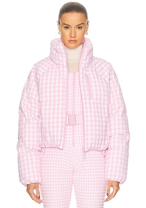 CORDOVA Cortina Ski Jacket in Peony Gingham - Pink. Size S (also in ).