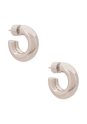 Jennifer Fisher Samira Micro Huggie Earrings in Silver - Metallic Silver. Size all.