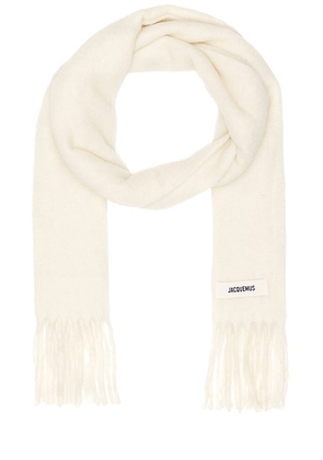 JACQUEMUS L'echarpe Carro in Off White - White. Size all.