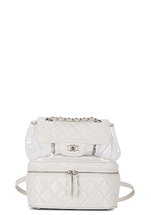 chanel Chanel Lambskin Aquarium Backpack in White - White. Size all.