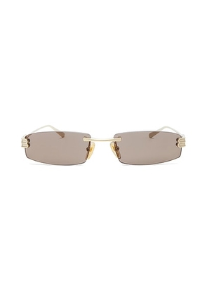 Balenciaga Gossip Sunglasses in Gold & Pink - Metallic Gold. Size all.