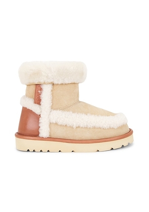 Chloe Shearling Bootie in Woody Beige - Beige. Size 37 (also in 38, 41).
