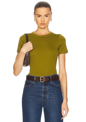 FLORE FLORE Car Tee in Pickle - Green. Size L (also in M, S, XS).