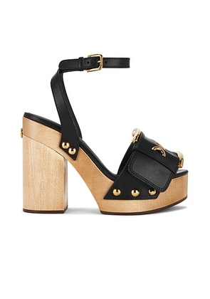 Dolce & Gabbana Wedge Sandal in Black - Black. Size 36 (also in 36.5, 37, 37.5, 38.5, 39.5).