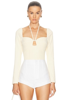 Johanna Ortiz Prayer Rocks Bodysuit in Ecru - Cream. Size L (also in ).