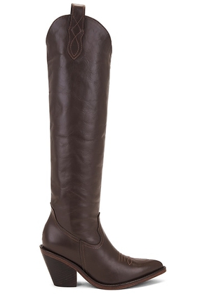 Johanna Ortiz Midnight Chocolate Fertile Crescent Leather Boots in Midnight Chocolate - Chocolate. Size 37 (also in ).