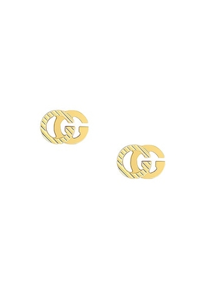 Gucci Running G Stud Earrings in Yellow Gold - Metallic Gold. Size all.