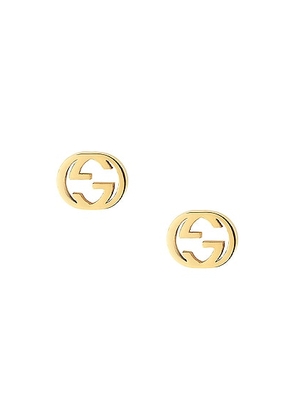 Gucci Interlocking G Butterfly Clasp Earrings in Yellow Gold - Metallic Gold. Size all.