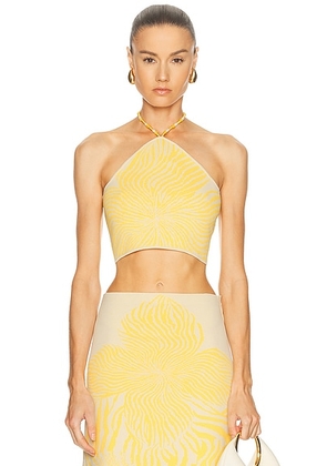 Alexis Gala Top in Yellow Bloom - Yellow. Size L (also in M, S, XS).