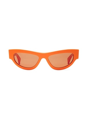 Gucci Miami Sunglasses in Orange & Brown - Orange. Size all.