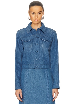 Gabriela Hearst Roland Jacket in Light Blue Denim - Blue. Size 36 (also in 38, 40, 42).