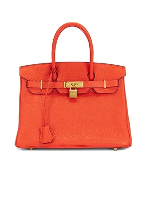 hermes Hermes Taurillon Clemence Birkin 30 Handbag in Poppy - Burnt Orange. Size all.
