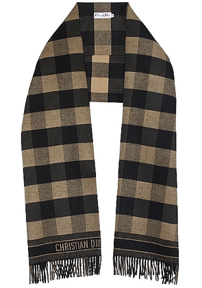 dior Dior Striped Knit Shawl in Black & Brown - Black. Size S (also in ).