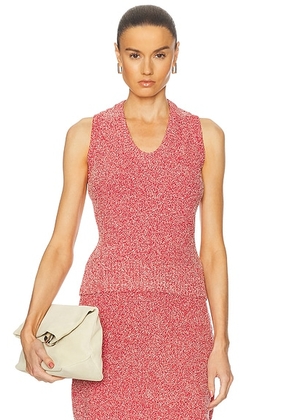 Ferragamo Knit Tank Top in New Red & White - Red. Size M (also in XS).