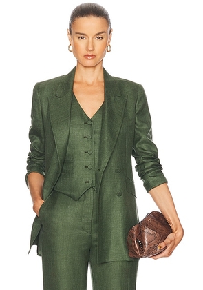 Gabriela Hearst Angela Blazer in Olive - Dark Green. Size 42 (also in ).