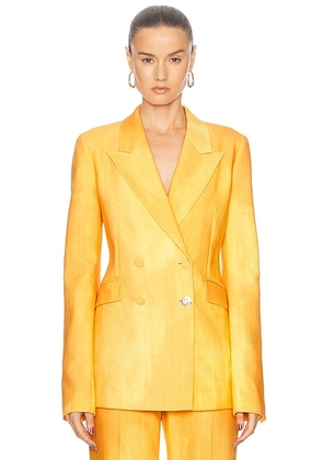 Gabriela Hearst Angela Blazer in Cadmium Yellow - Yellow. Size 40 (also in ).