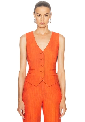 Gabriela Hearst Coleridge Vest in Spice - Orange. Size 36 (also in 40).
