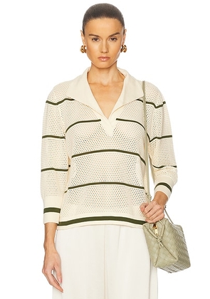 Johanna Ortiz Poca Vela Top in Ecru & Green - Cream. Size S (also in ).