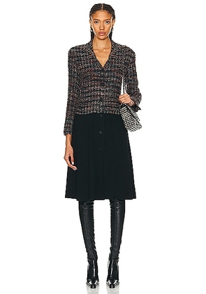 chanel Chanel Boucle Mix Tweed Coat in Multi Black - Black. Size 40 (also in ).