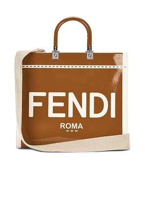 fendi Fendi Sunshine Shopper Tote Bag in Brown - Brown. Size all.