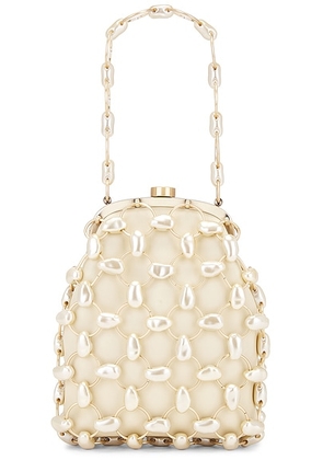 Cult Gaia Brielle Wristlet in Tierra Pearl in Champagne Pearl - Cream. Size all.