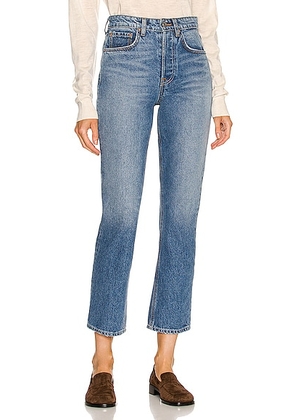 GRLFRND Karolina High Rise Straight Crop Jeans in Long Island - Denim-Medium. Size 23 (also in 31).