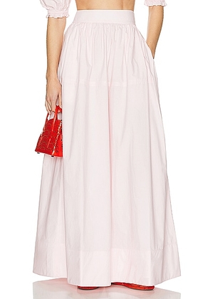 Helsa Poplin Maxi Skirt in Pale Pink - Blush. Size XS (also in ).
