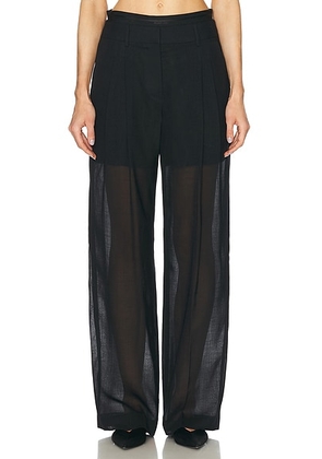 Helmut Lang Double Pleated Pant in Black - Black. Size 0 (also in ).