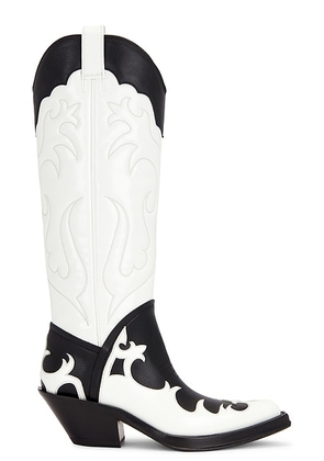Gabriela Hearst Capitana Boot in Pearlized White & Black - White. Size 36 (also in 40, 41).