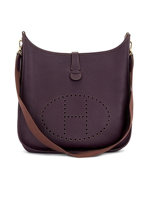 hermes Hermes Taurillon Clemence Evelyne GM Shoulder Bag in Purple - Purple. Size all.