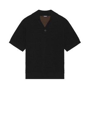 JACQUEMUS Le Polo Scala in Black - Black. Size M (also in ).