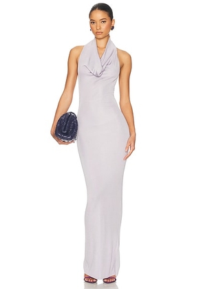 Helsa Aaliyah Maxi Knit Dress in Silver - Metallic Silver,Lavender. Size M (also in L, S, XL).