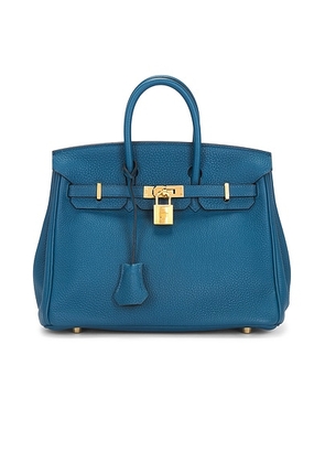 hermes Hermes Togo Birkin 25 Handbag in Bleu Agate - Teal. Size all.