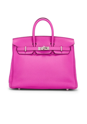 hermes Hermes Taurillon Clemence Birkin 25 Handbag in Magnolia - Purple. Size all.