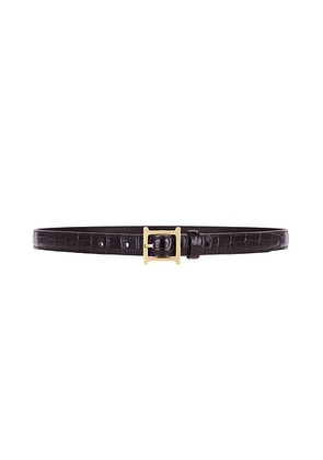 Helsa Logo Mini Waist Belt in Brown Croco - Brown. Size L (also in XL).