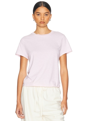 Helsa Little Boy Tee in Classic Light Jersey in Baby Pink - Pink. Size S (also in XS, XXS).