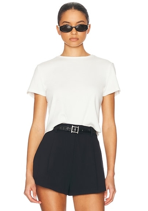 Helsa The Rib Baby Tee in Natural White - White. Size XL (also in ).