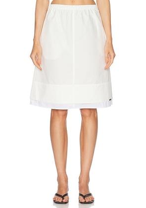 SIMKHAI Aubria Skirt in White - White. Size L (also in M, S, XS).