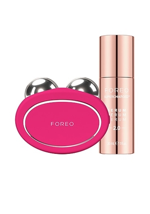 FOREO Bear 2 Facial Device & Supercharged Serum Bundle in Fuchsia - Beauty: NA. Size all.