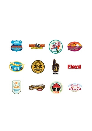 Floyd Sticker Set in Multi - Blue. Size all.