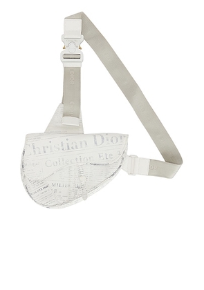 dior Dior Newspaper Saddle Bag in White - White. Size all.