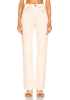 GRLFRND Melanie High Rise Boot Cut Jeans in Montana - Beige. Size 32 (also in ).