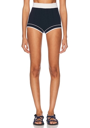 Guest In Residence Cashmere Racer Short in Midnight - Navy. Size S (also in M, XS).