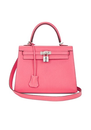 hermes Hermes Chevre Kelly 25 Sellier Handbag in Rose Azalee - Pink. Size all.