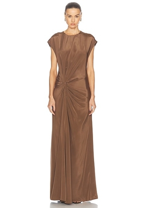 HEIRLOME Sylvia Dress in Dark Taupe - Brown. Size 4 (also in 2, 8).