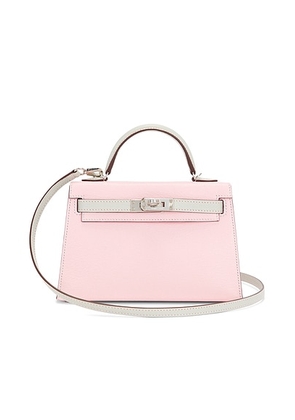 hermes Hermes Chevre Kelly 20 Handbag in Rose Sakura & Gris Perle - Pink. Size all.