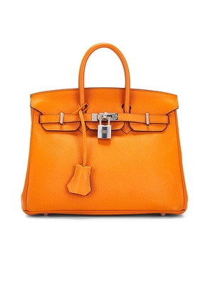 hermes Hermes Novillo Birkin 25 Handbag in Orange - Orange. Size all.