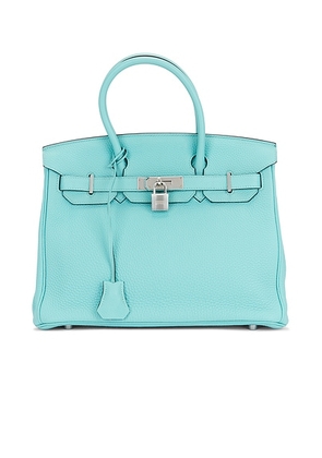 hermes Hermes Togo Birkin 30 Handbag in Bleu Atoll - Blue. Size all.