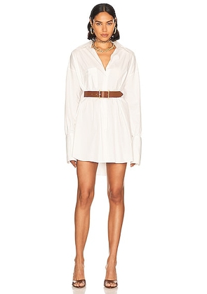 Helsa Cotton Poplin Oversized Shirt in White - White. Size all.